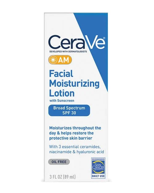 CeraVe AM Facial Moisturizing Lotion with Suncreen Broad Spectrum 89 M