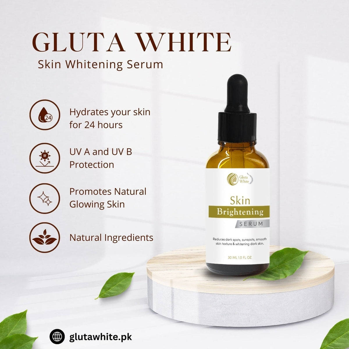 Gluta White Serum for Face Whitening & Brightening